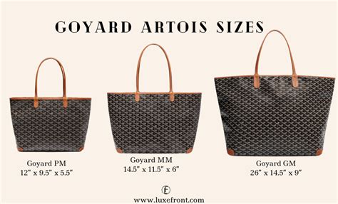 goyard gm tote black tan|goyard size pm or gm.